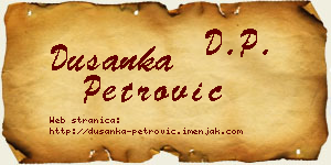 Dušanka Petrović vizit kartica